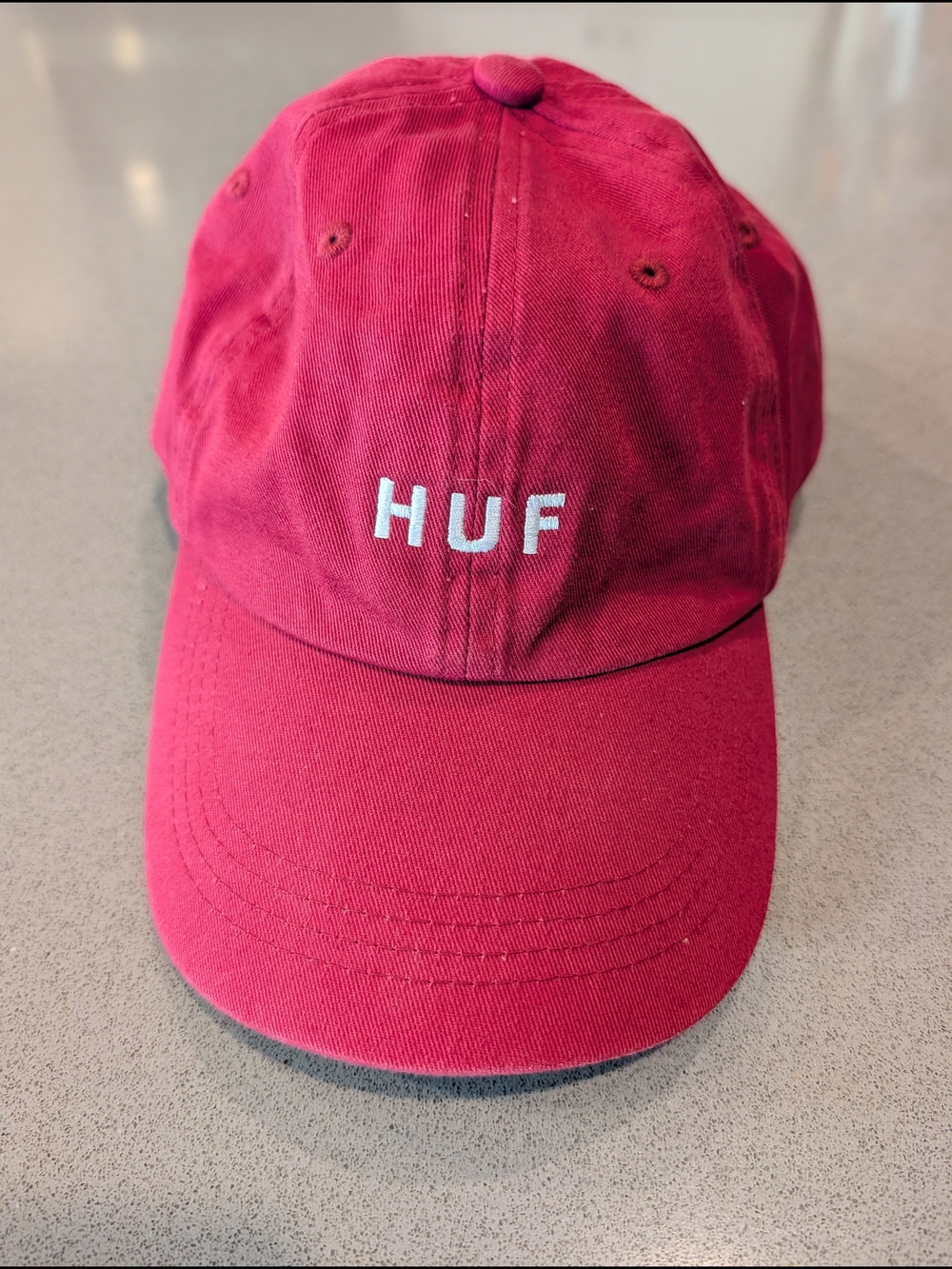 HUF Classic Logo Dad Hat - Deep Red